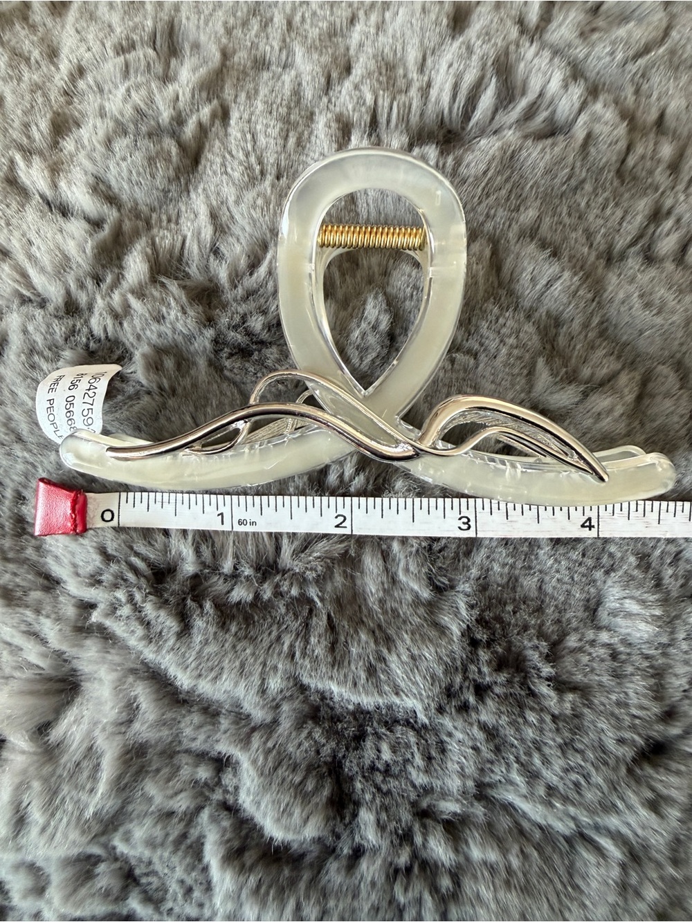 Free People Clear and Silver Hair Clip- NWT